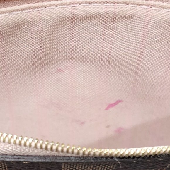 LOUIS VUITTON Damier Ebene Light PINK Pochette Rose Neverfull Ballerine Wristlet - Picture 8 of 11